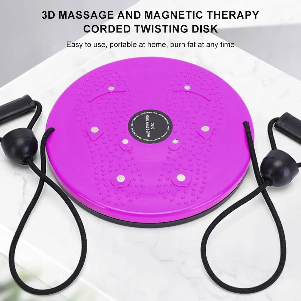 Unisex magnetic waist twisting disc in vibrant colors with massage points, enhancing balance, core strength, and flexibility.