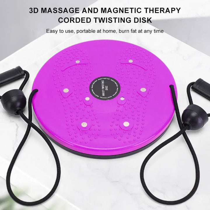 Unisex magnetic waist twisting disc in vibrant colors with massage points, enhancing balance, core strength, and flexibility.