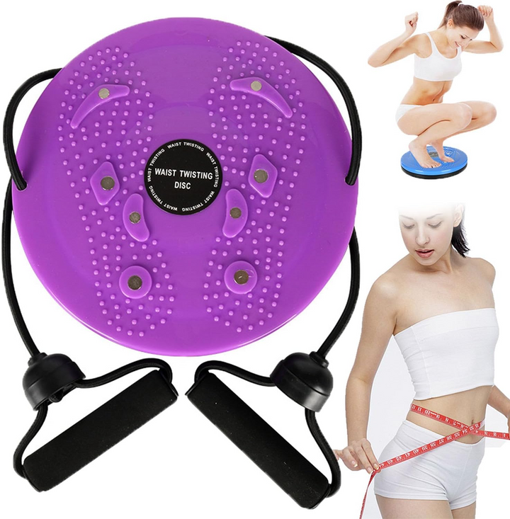 Unisex magnetic waist twisting disc in vibrant colors with massage points, enhancing balance, core strength, and flexibility.