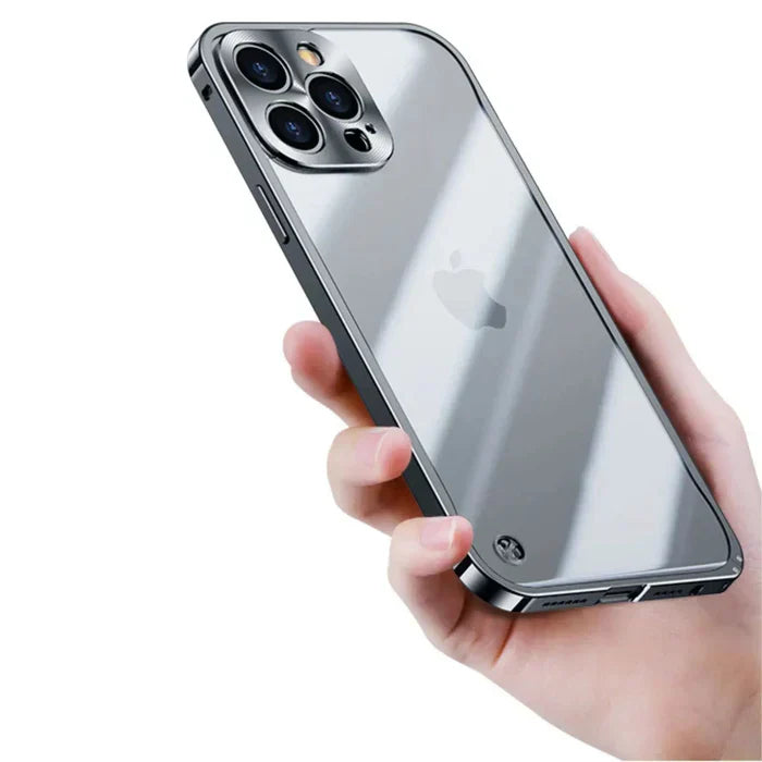 MagSafe compatible clear protective case for iPhone 15 series. Durable unisex accessory.