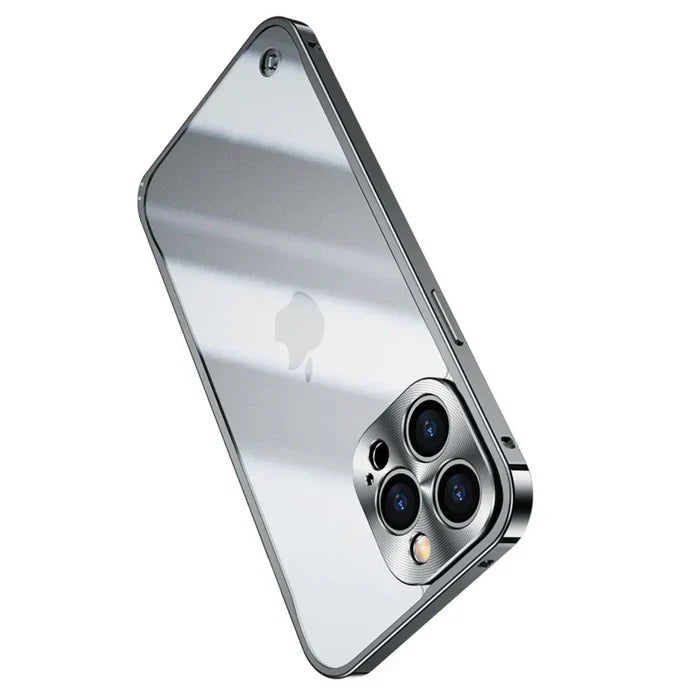 Stylish unisex MagSafe iPhone 15 case. Offers clear, durable, and protective tech accessory.