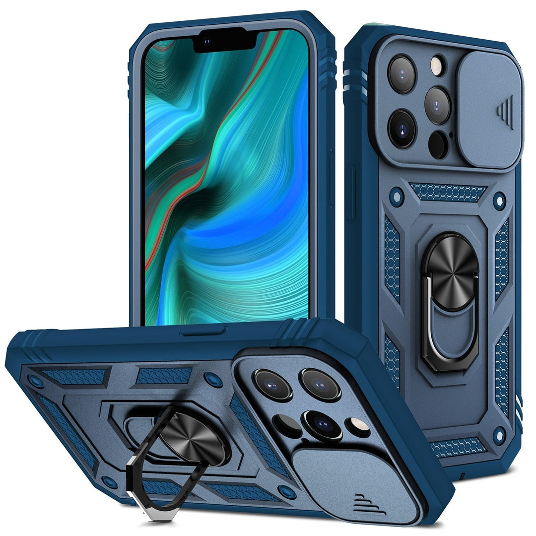 Unisex military-grade armor phone case with 360° protection, shockproof, and durable design for ultimate smartphone safety.