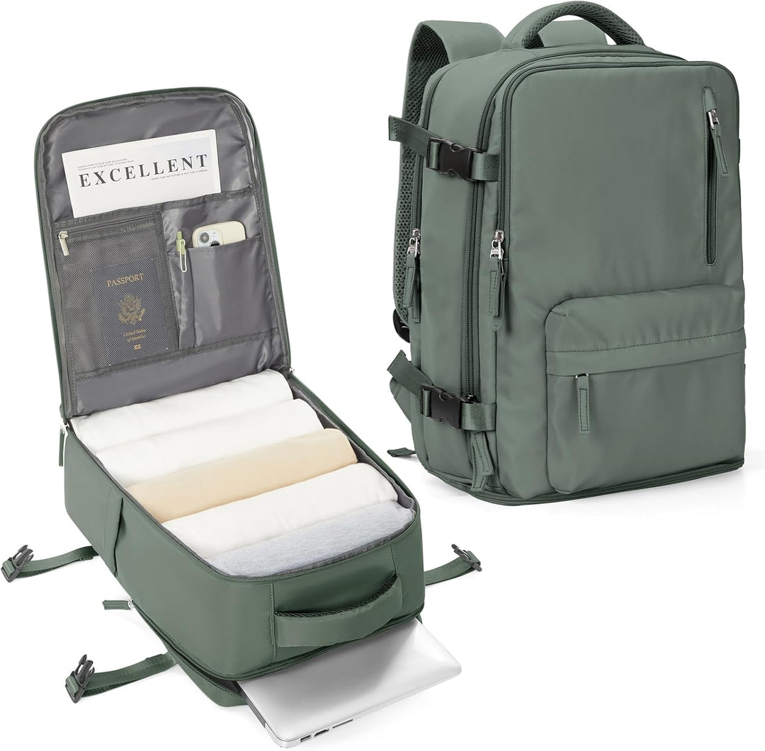 Unisex 14-inch laptop school bag, multi-compartment for books and tech.