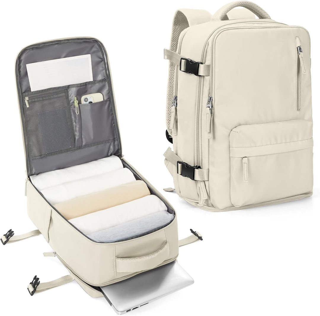 Adjustable shoulder strap laptop bag, 14-inch, multi-compartment, unisex design.