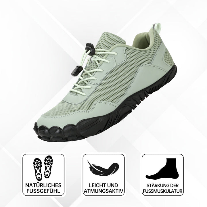 Pain relief orthopedic barefoot shoes, waterproof, non-slip, promoting healthy outdoor walking.