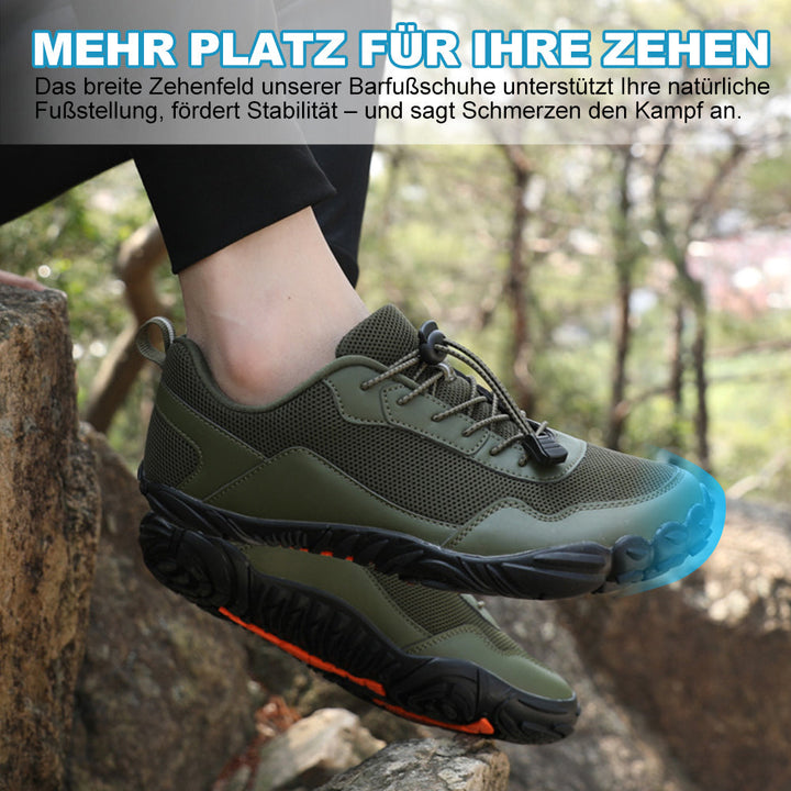 Waterproof barefoot shoes, unisex, promoting natural gait & foot health. Ideal for outdoor walking.