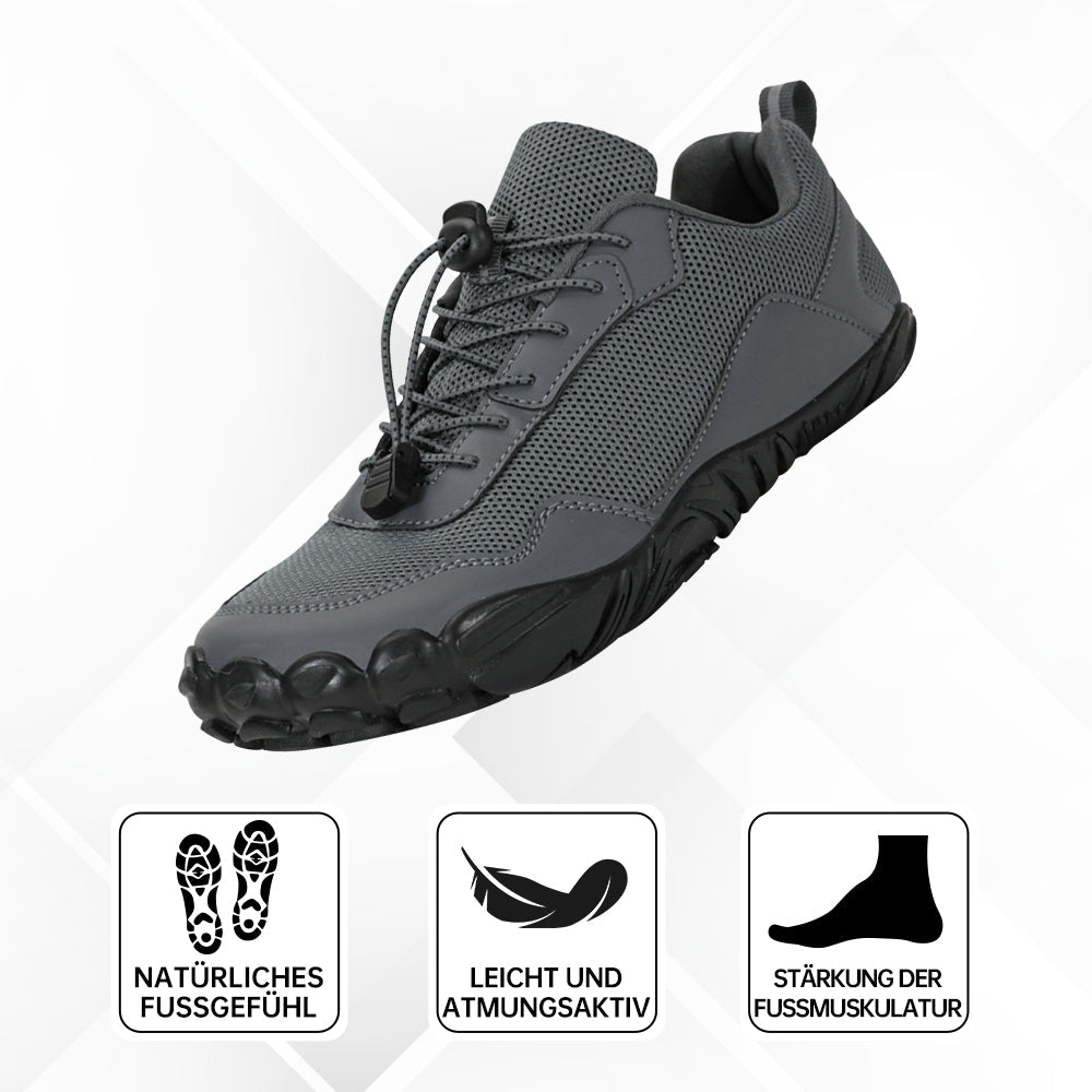 Comfortable unisex barefoot shoes with flexible sole for natural gait. Waterproof & orthopedic.