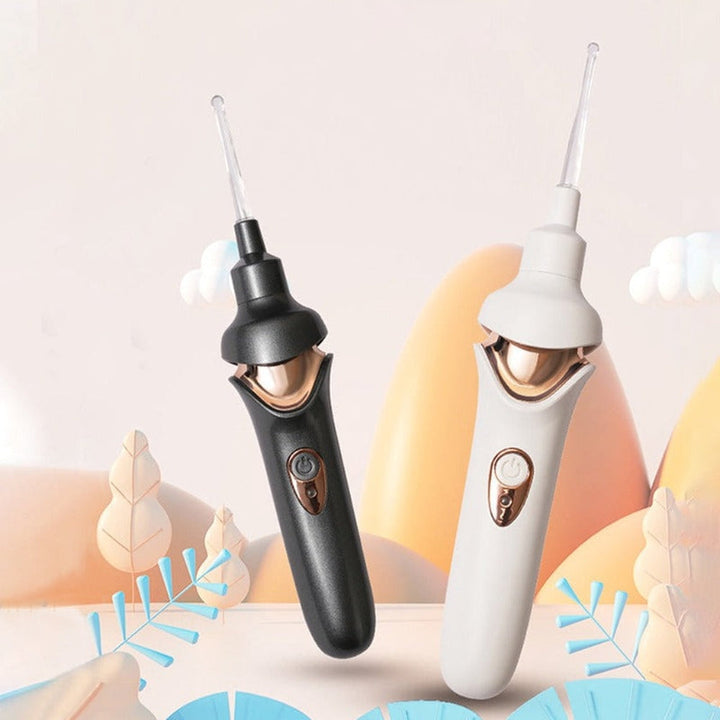 Advanced earwax vacuum cleaner featuring gentle suction, LED light, and rechargeable battery for comfort.