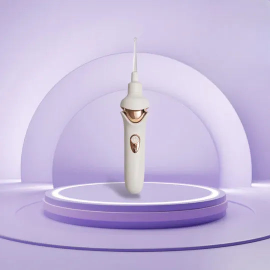 Painless earwax vacuum for gentle ear hygiene. Rechargeable LED ear cleaner for optimal family health.