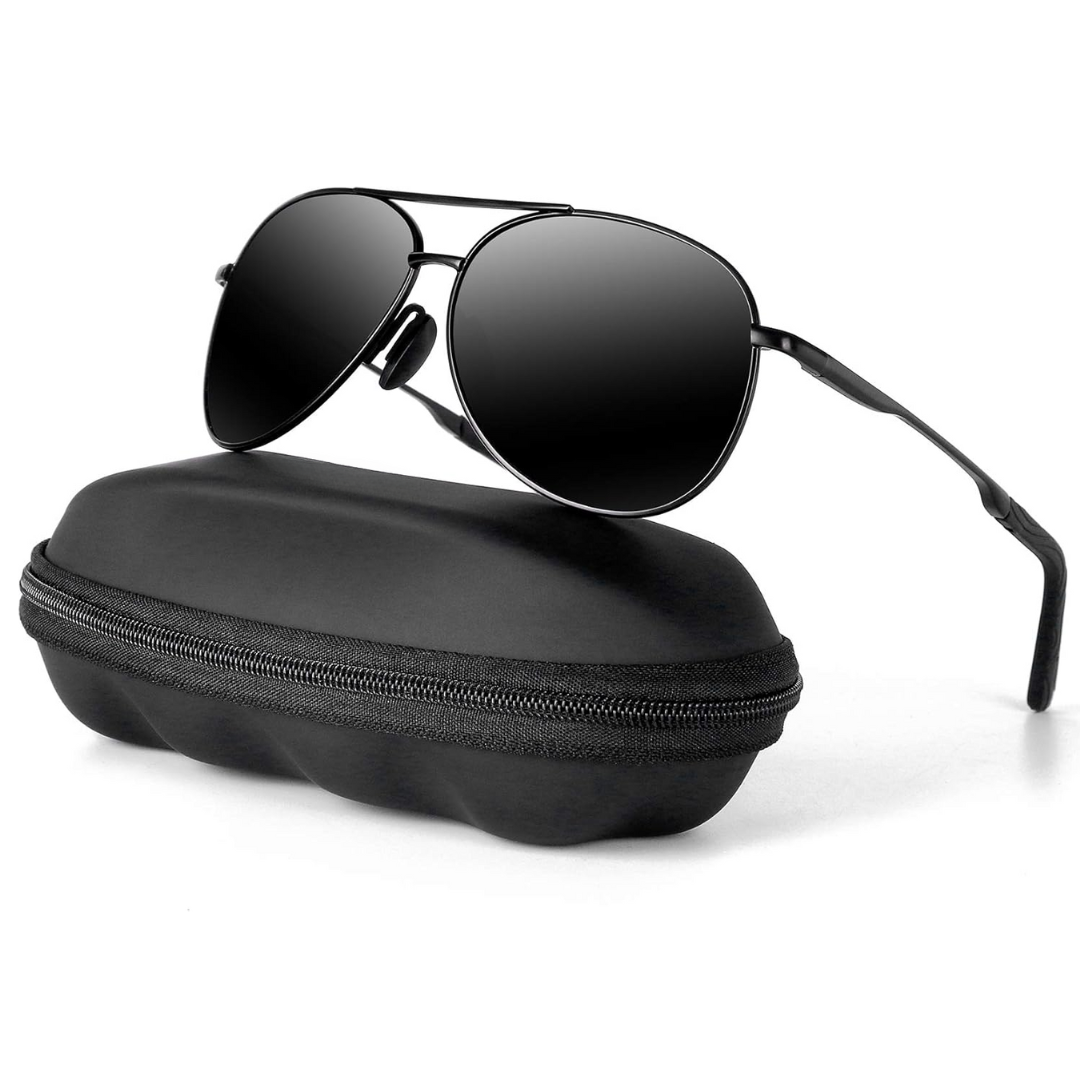 Comfortable lightweight polarized aviator sunglasses, superior eye protection for all.