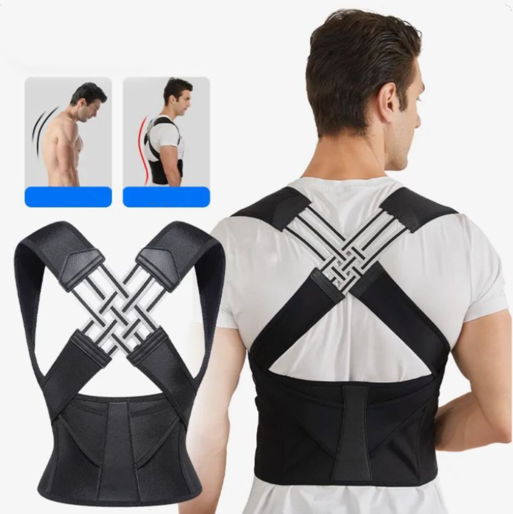 Discreet & comfortable unisex posture corrector. Provides daily wear back & shoulder support for pain relief.