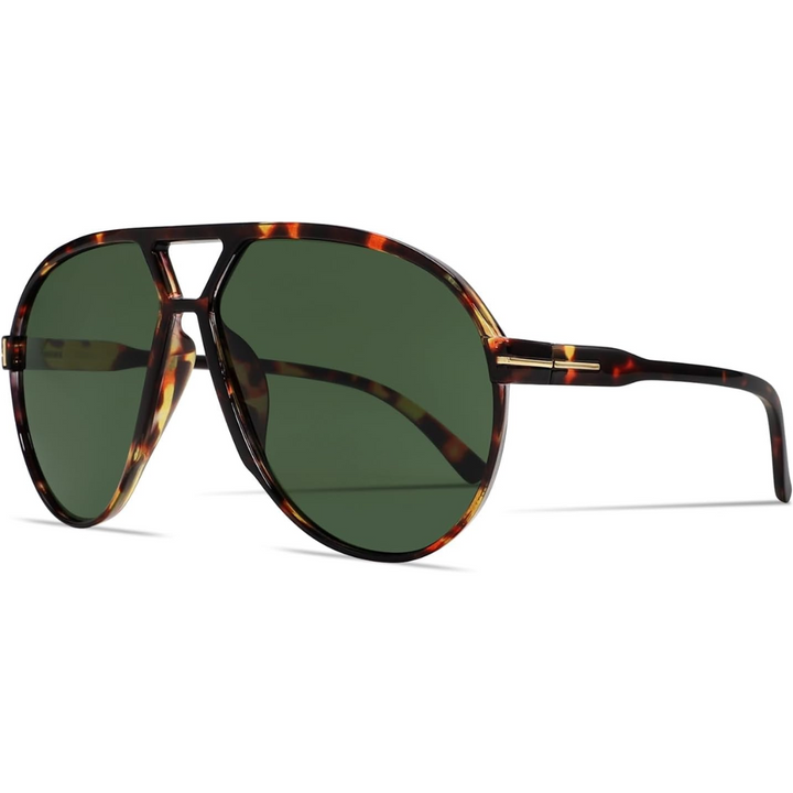 Timeless 70s retro oversized aviator sunglasses, essential summer fashion accessory.