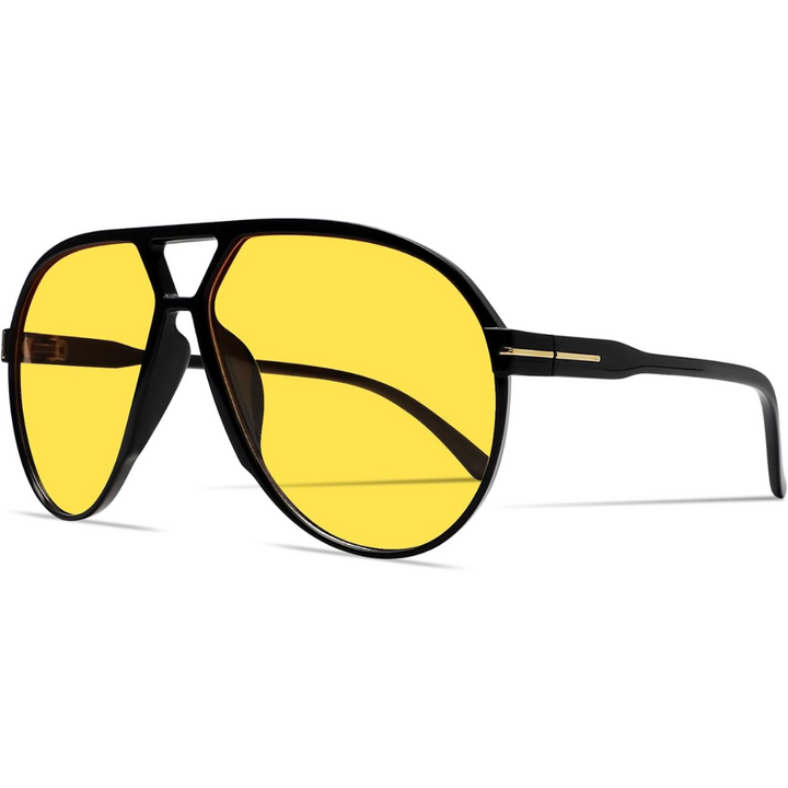 Amara Unisex Retro Oversized Aviator Sunglasses, UV Protection, Fashion Eyewear.