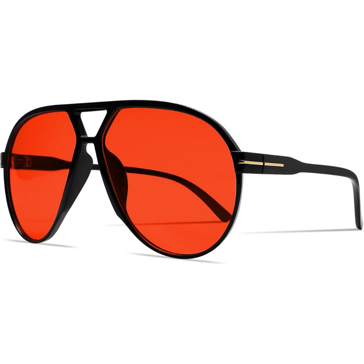 Protect eyes in style with these retro oversized aviator sunglasses, 70s vibe fashion.