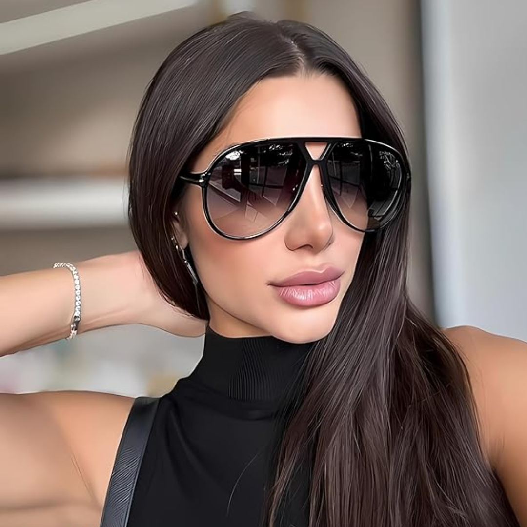Amara unisex retro oversized aviator sunglasses, fashion eyewear for summer days.