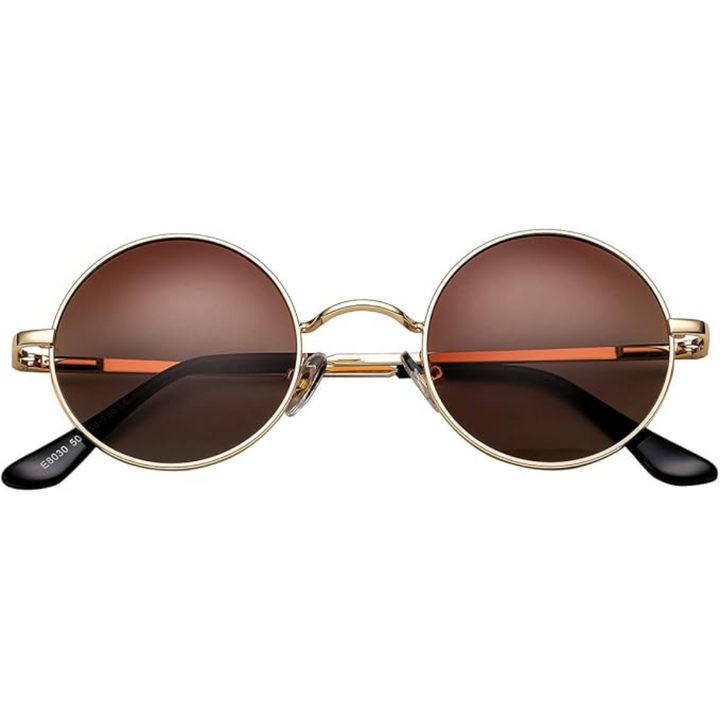 Unisex retro round polarized sunglasses for UV protection & glare reduction. Essential vintage eyewear.