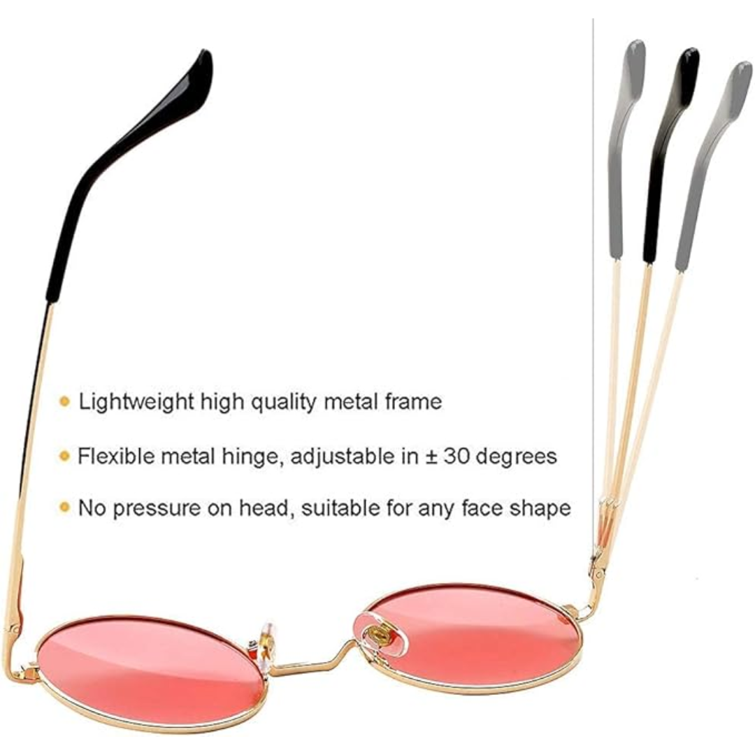 Lennon style retro round polarized sunglasses, combining fashion with outdoor UV protection.