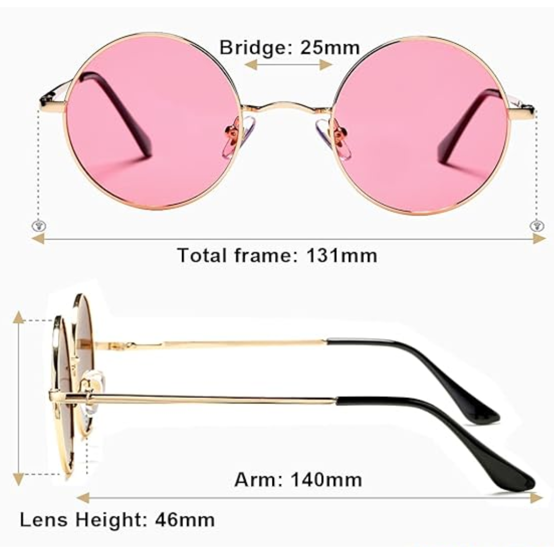 Classic retro round polarized sunglasses, offering full UV protection for all outdoor adventures.