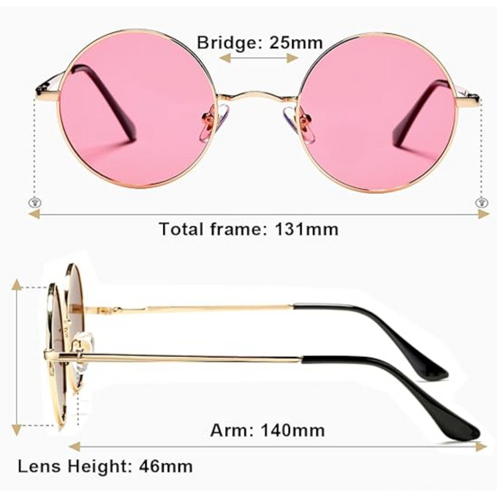Classic retro round polarized sunglasses, offering full UV protection for all outdoor adventures.