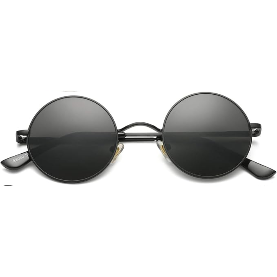 Classic vintage round polarized sunglasses, offering glare reduction and UV protection for outdoor.