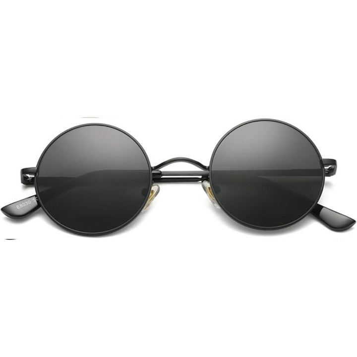 Classic vintage round polarized sunglasses, offering glare reduction and UV protection for outdoor.