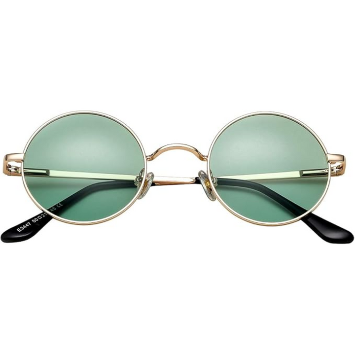 Unisex polarized round sunglasses, perfect for outdoor activities with UV protection.