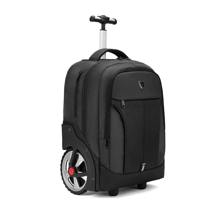 Unisex Helsinki rolling laptop backpack. Stylish, versatile travel & business trolley, perfect for organized journeys.