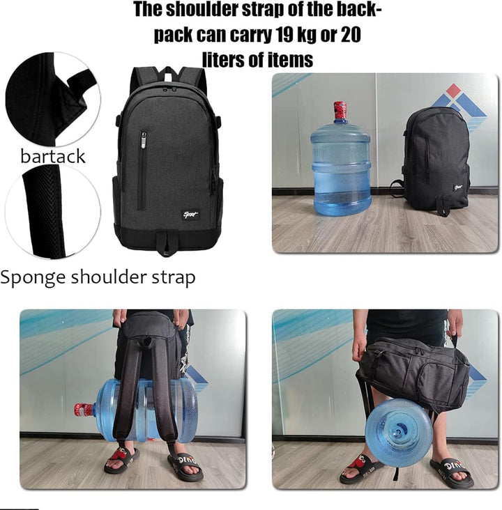 Modern slim 15.6" laptop backpack for unisex daily carry, professional work & organized travel.