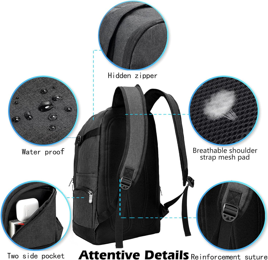 Commuter-friendly unisex slim 15.6" laptop backpack, ideal for students and professionals.