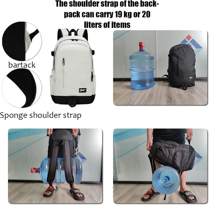 Essential slim unisex 15.6" laptop backpack, great for daily carry, work, and travel.