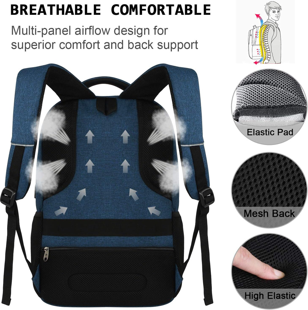 Slim anti-theft backpack featuring a hidden zipper and external USB charging access.