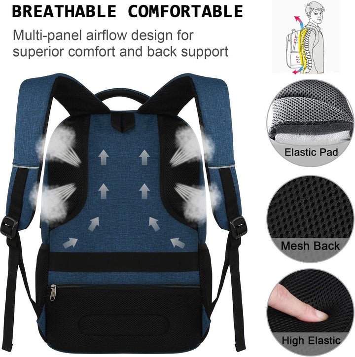 Slim anti-theft backpack featuring a hidden zipper and external USB charging access.