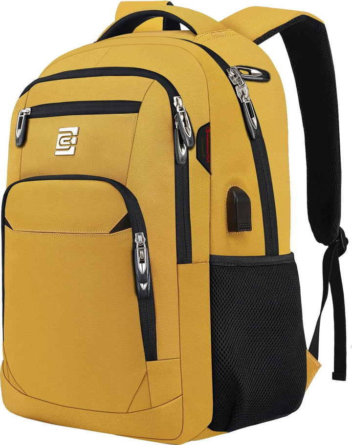 Unisex slim anti-theft travel backpack, perfect for secure tech carry with USB port.