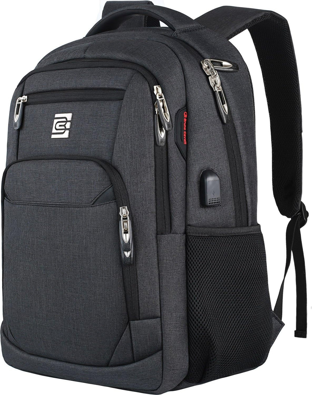 Professional anti-theft laptop backpack, slim design with USB charging for business travel.