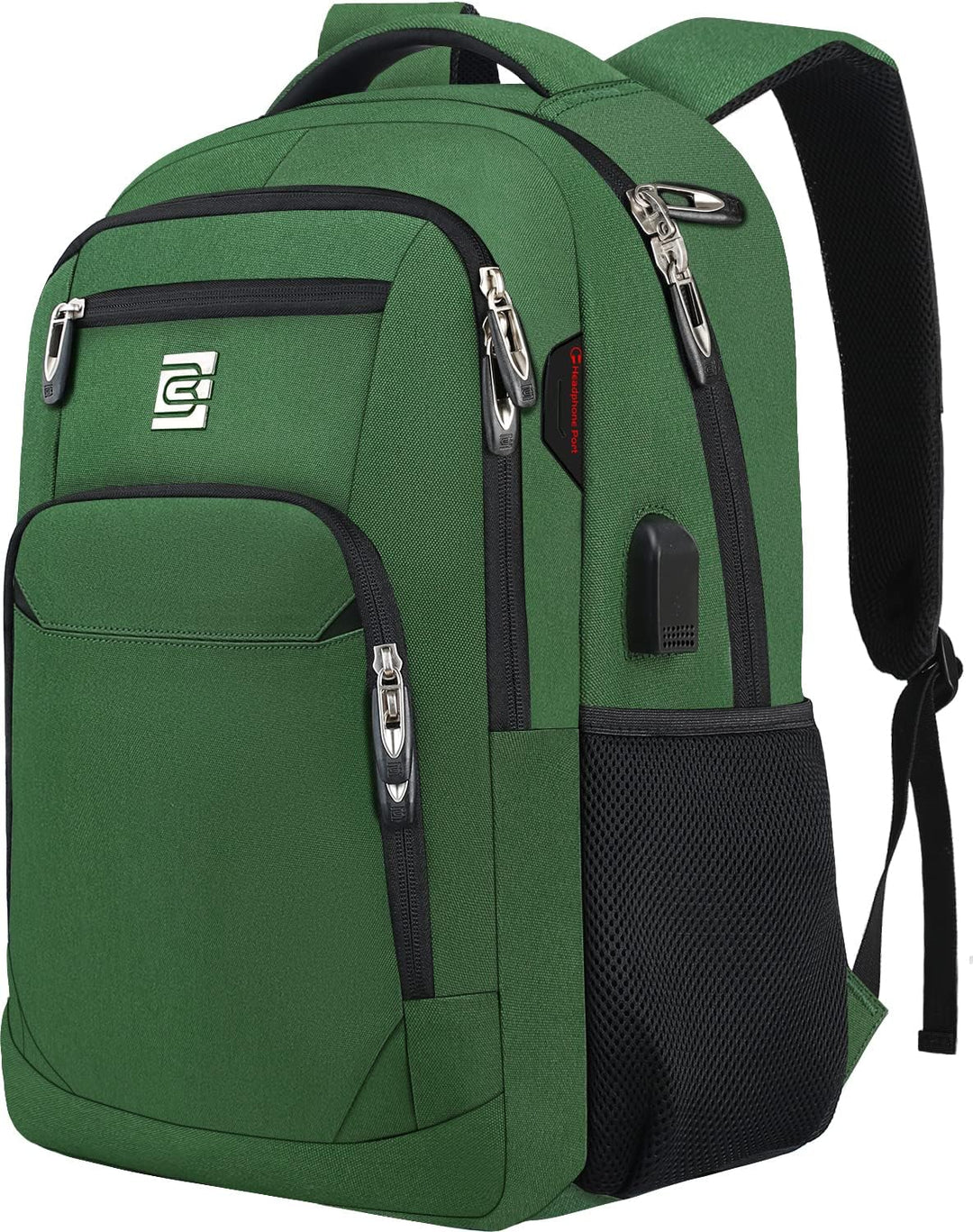 Sleek anti-theft laptop backpack, perfect for holding a 15.6" laptop & charging via USB.