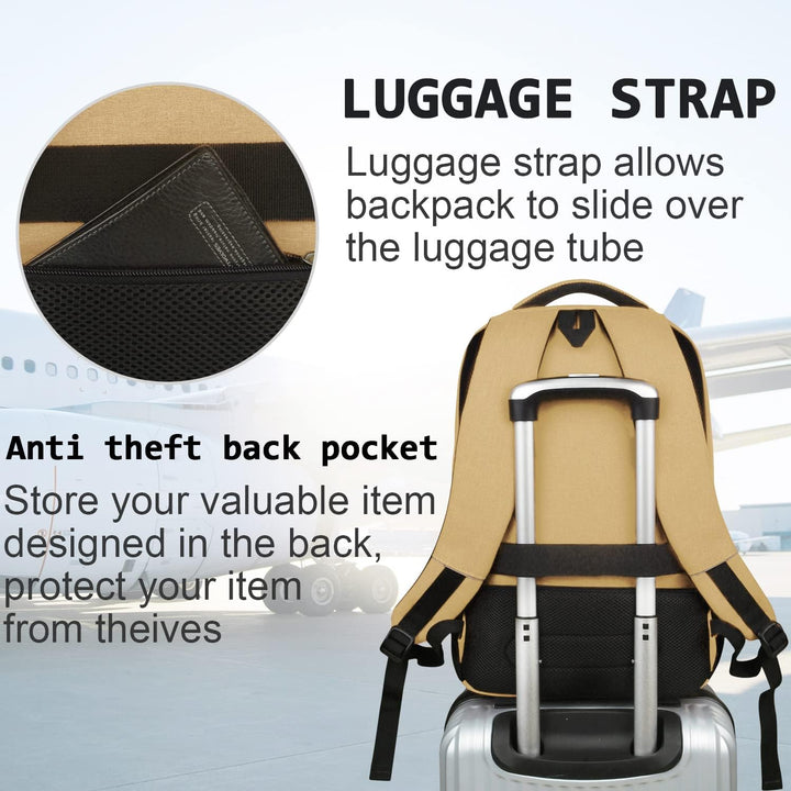 Unisex daily carry backpack, anti-theft design with USB port for convenient charging.
