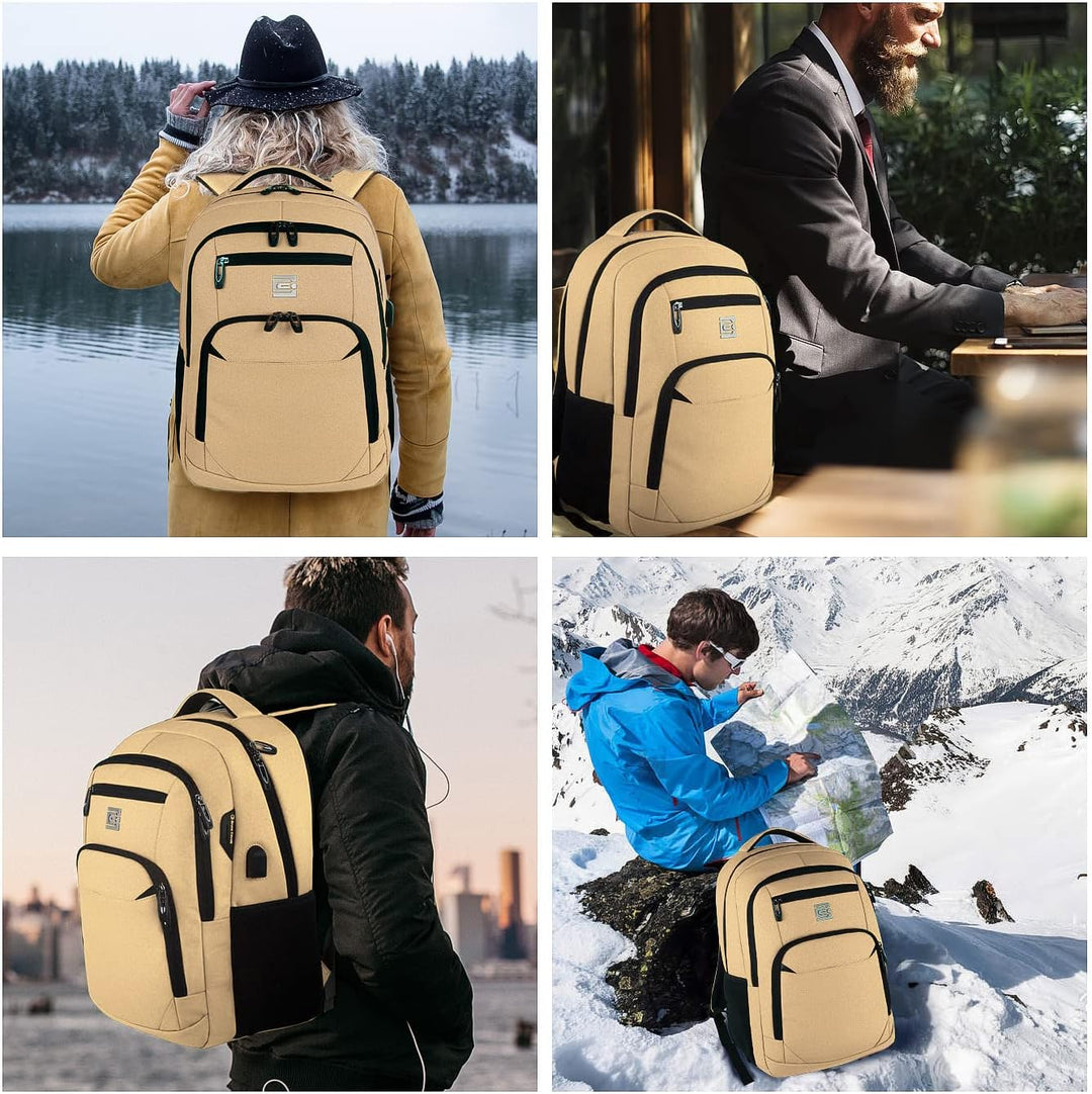 Compact anti-theft laptop backpack, perfect for school, work, or short trips, includes USB.