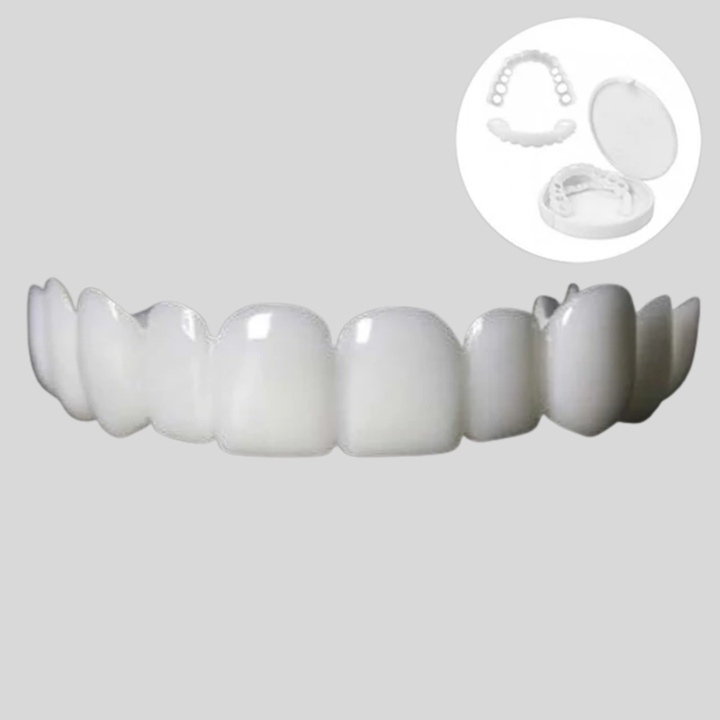 Unisex snap-on cosmetic veneers for instant, confident smile. Temporary, reusable dental enhancement for teeth beauty.