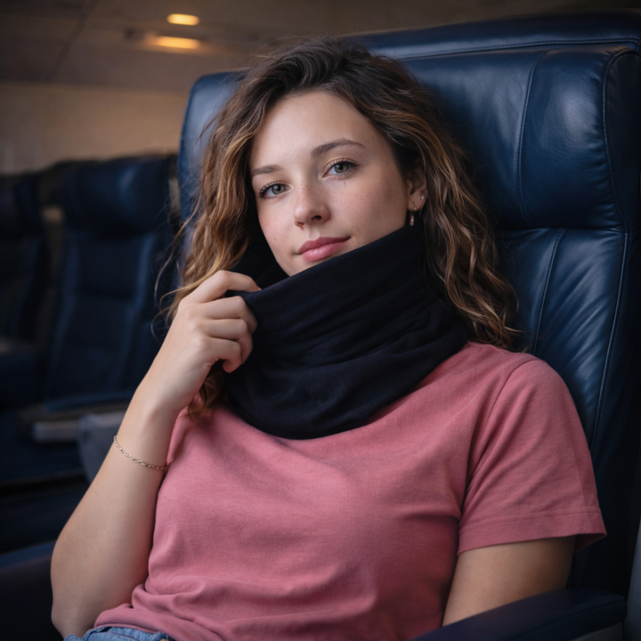 Soft unisex travel pillow ensures excellent neck support and comfort, ideal for long-haul travel.