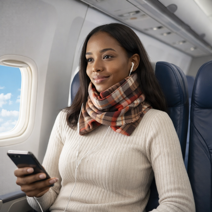 Get ultimate comfort & upright neck support with this lightweight, portable, ergonomic travel pillow.