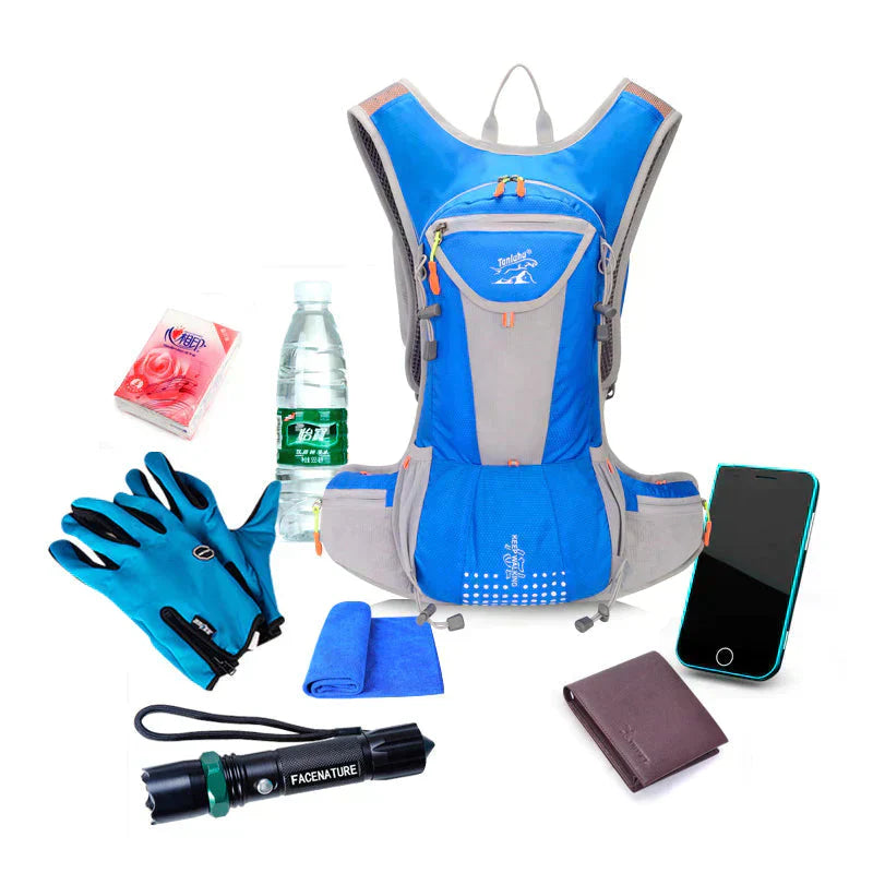 Multi-sport hydration backpack: ideal for hiking, cycling, running, and outdoor adventures.