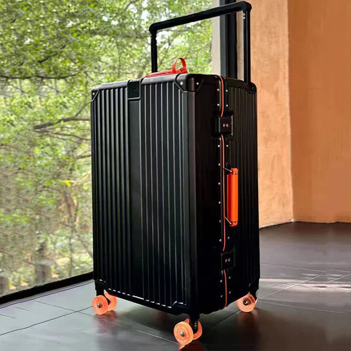 Unisex spinner suitcase, hardshell design with TSA lock for worry-free, durable travel gear.