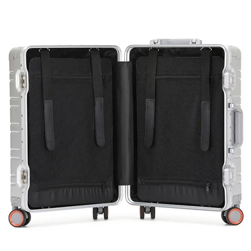 Sleek Vienna Voyager unisex travel luggage. Hard shell, spinner wheels, and TSA lock for stress-free, secure journeys.