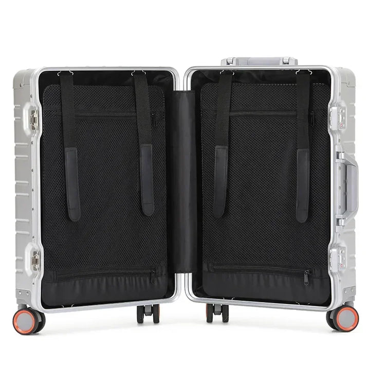 Sleek Vienna Voyager unisex travel luggage. Hard shell, spinner wheels, and TSA lock for stress-free, secure journeys.