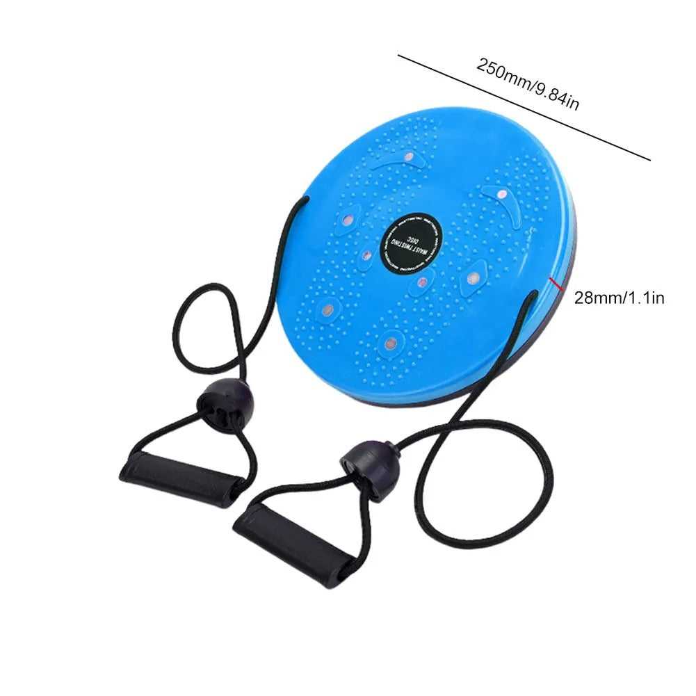"Unisex waist twisting disc with magnetic massage points for core workouts, available in vibrant colors, supports 100KG."