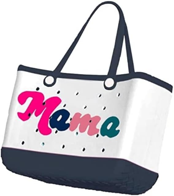 Large waterproof EVA beach tote bag, sandproof and washable, ideal for beach trips and pool days.