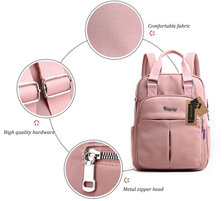 Modern unisex anti-theft backpack with USB charging, water-resistant design, and ample storage for commuters.
