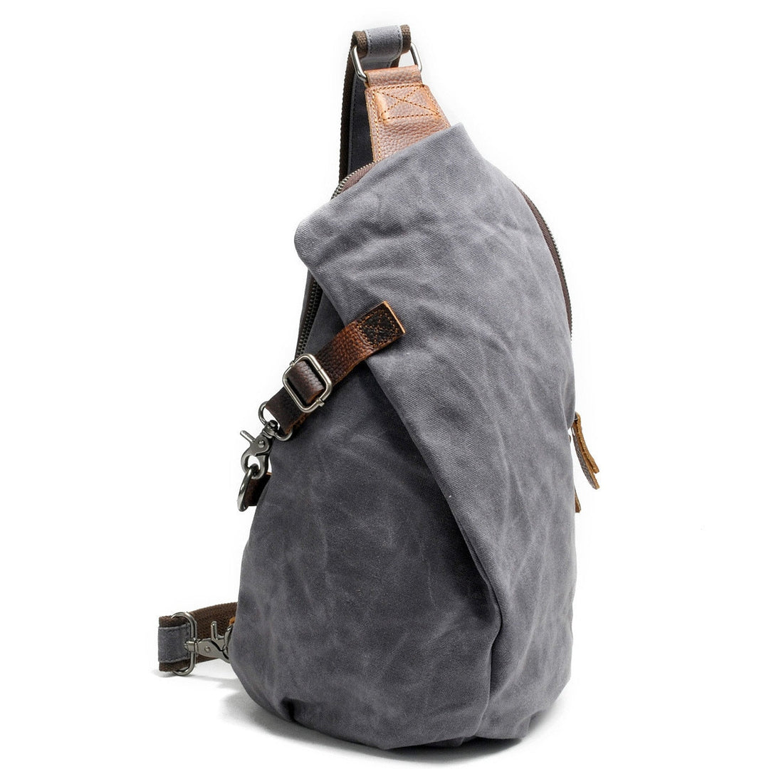Stylish unisex daily crossbody bag, made of durable water-resistant canvas with anti-theft design.