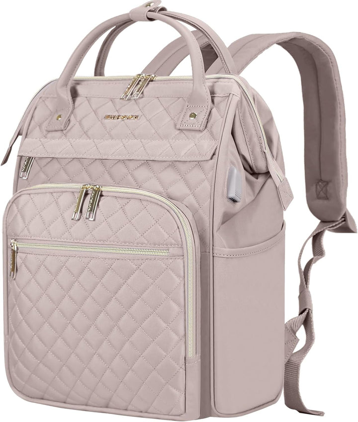 Ideal travel laptop backpack, water-repellent, expandable, RFID & USB ready.