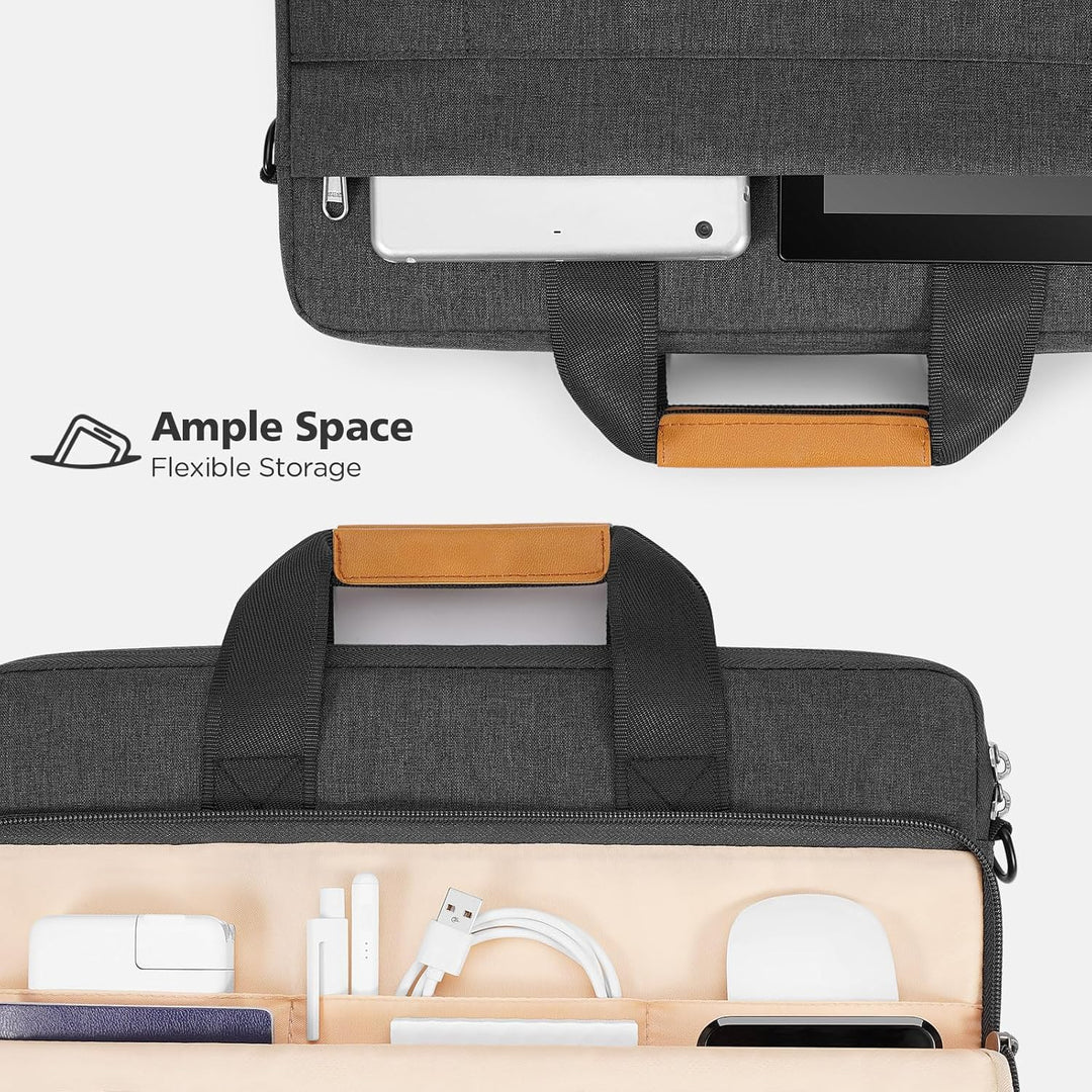 Secure water-resistant laptop bag, 360° protective padding, perfect for students.
